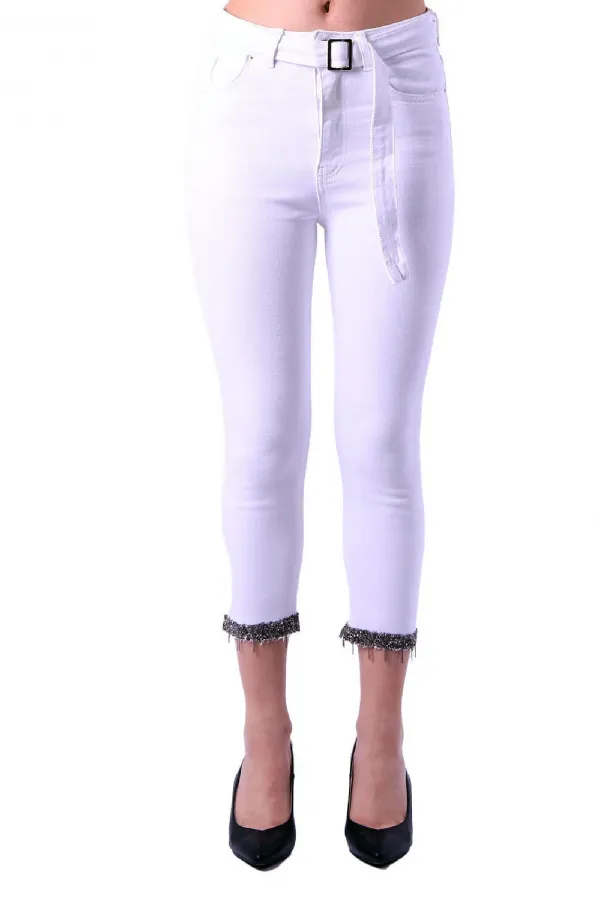 Paçaları Kemerli Pantolon 746-50-(27-32) Paçaları Kemerli Pantolon 746-50-(27-32)
