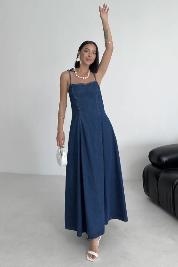 Bağcık Detaylı Volanlı Elbise 3052-26-(S-XL) Bağcık Detaylı Volanlı Elbise 3052-26-(S-XL)