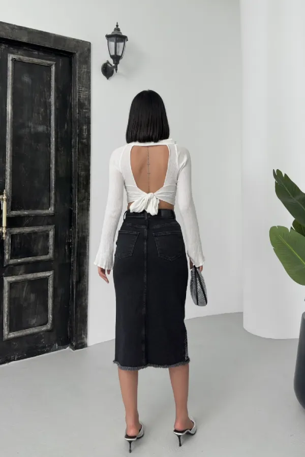 Taşlı Orta Boy Kot Etek 1088-23-(S-XL-6-2)