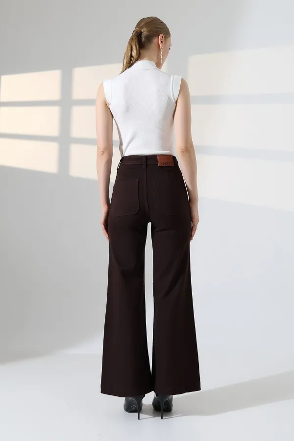 Front Pocket Detailed Jean  7079-78-(26-29-4) Brown