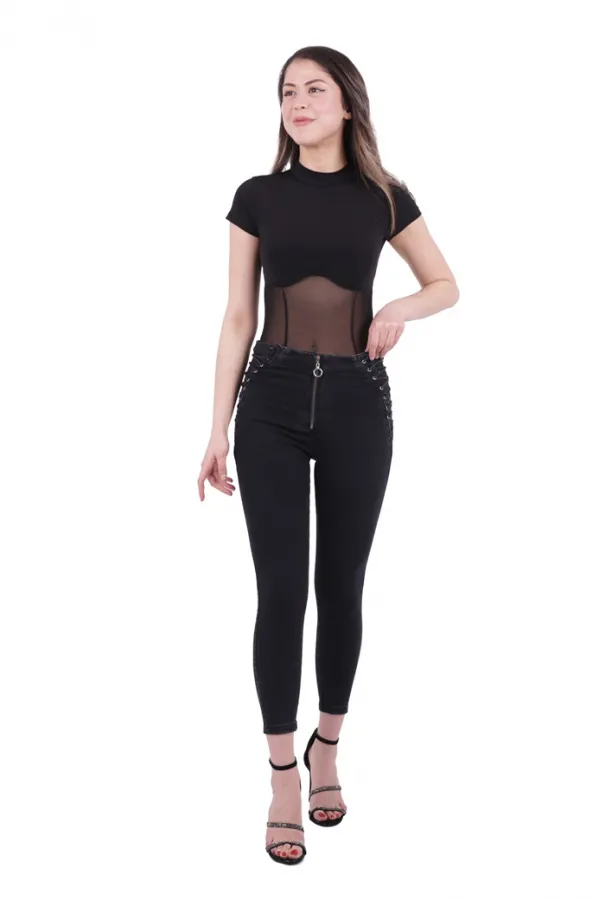 Yanı Bağcıklı Kot Pantolon 712-23-(26-31) Yanı Bağcıklı Kot Pantolon 712-23-(26-31)