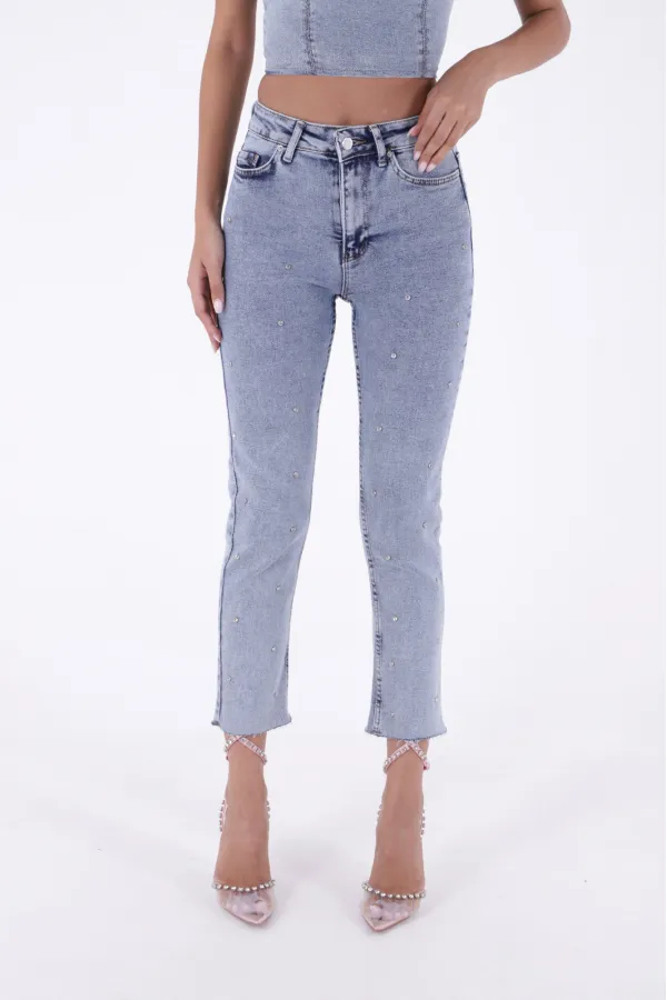 Droplu Mom Fit Pantolon 1724-08-(26-31)