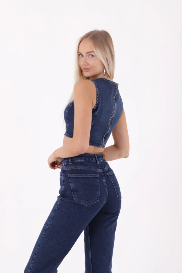 Jeans décontractés à ourlet cousu 7026-26-(28-33)