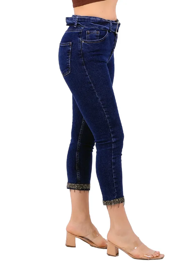 Paçaları Kemerli Pantolon  746-01-(27-32)