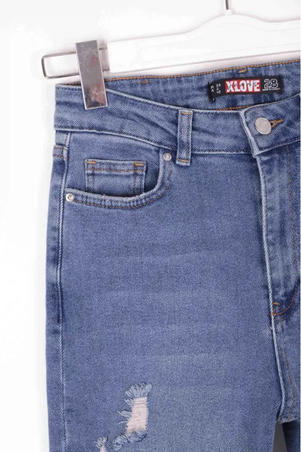 Paçası Mom Fit Kot Pantolon 884-06-(28-33) Paçası Mom Fit Kot Pantolon 884-06-(28-33)