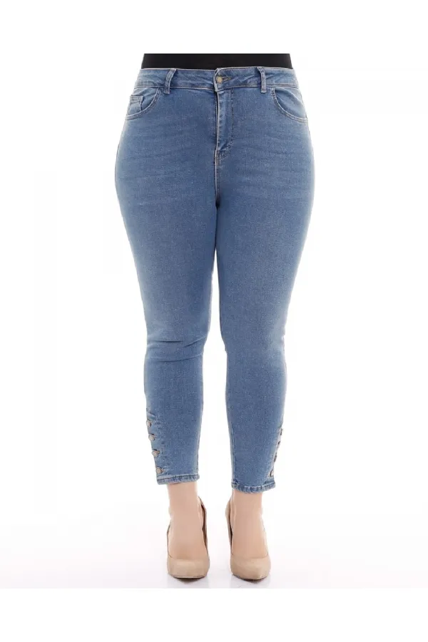 Paçası Dört Düğmeli Kot Pantolon  786-15-(30-36)