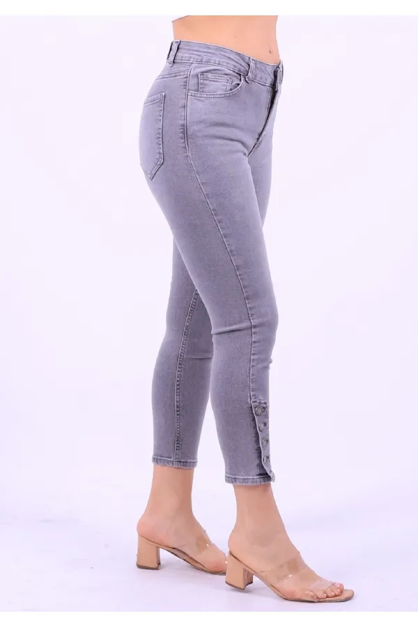 Paçası Dört Düğmeli Kot Pantolon 786-22-(28-33) Paçası Dört Düğmeli Kot Pantolon 786-22-(28-33)
