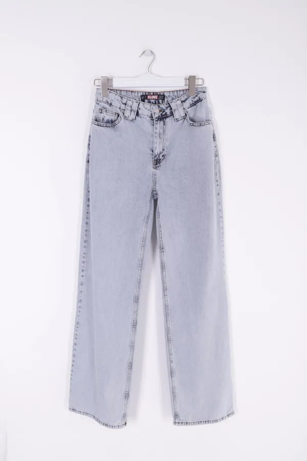 Bol Paça Baggy Relax Kot Pantolon 7031-08-(26-31) Bol Paça Baggy Relax Kot Pantolon 7031-08-(26-31)