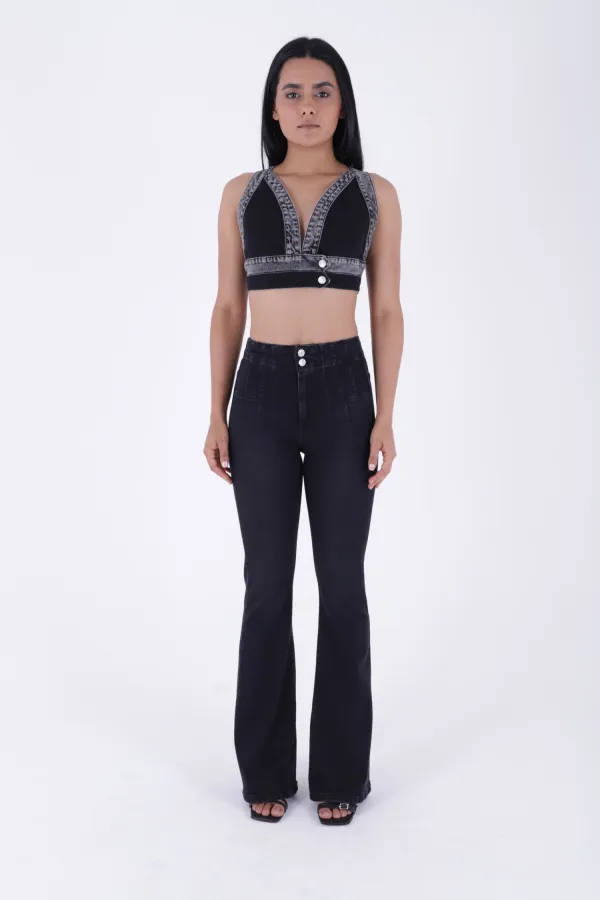 Pensli İspanyol Kot Pantolon  7021-03-(27-32)