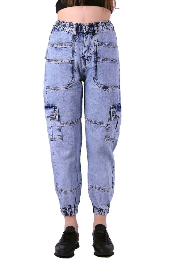 Parçalı Jogger Pantolon 924-08-(S-XL-6-2) Parçalı Jogger Pantolon 924-08-(S-XL-6-2)