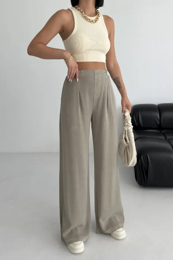 Lastikli Relax Keten Pantolon  HS706-74-(S-XL)