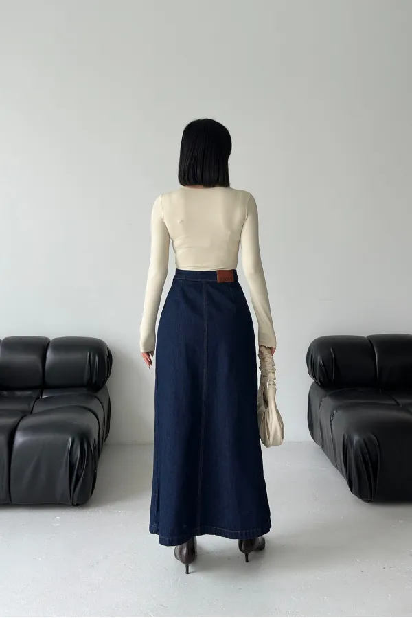 Kapaklı Uzun Boy Kot Etek  1941-17-(36-44)