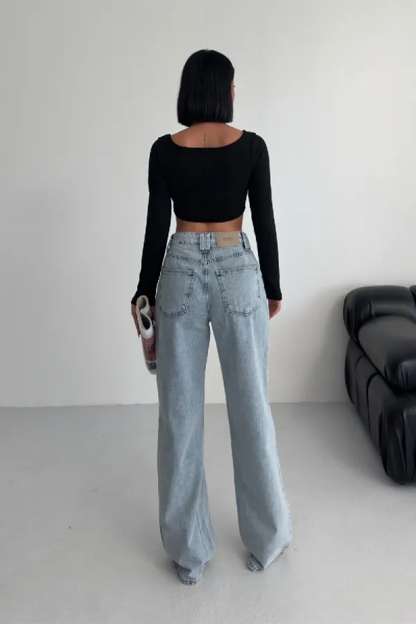 Bol Paça Baggy Relax Kot Pantolon 7031-14-(26-31)