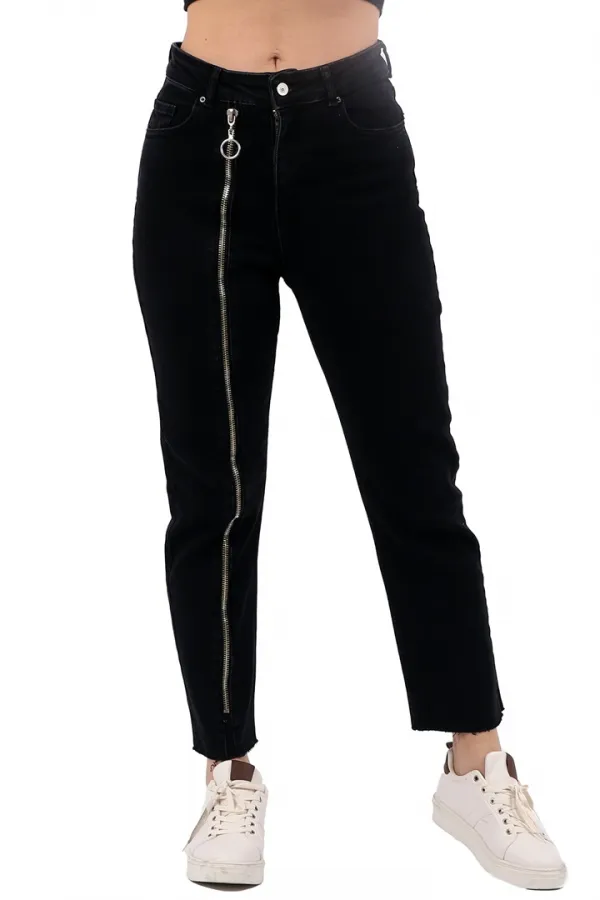 Boydan Fermuar Detaylı Pantolon 1719-23-(26-31) Boydan Fermuar Detaylı Pantolon 1719-23-(26-31)