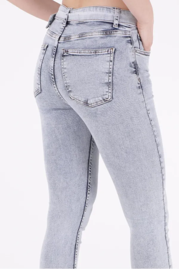 Paçaları Kemerli Pantolon 746-08-(27-32) Paçaları Kemerli Pantolon 746-08-(27-32)
