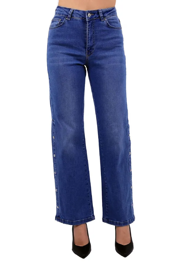 Yanı Çıtçıt Detaylı Pantolon  992-15-(27-32)