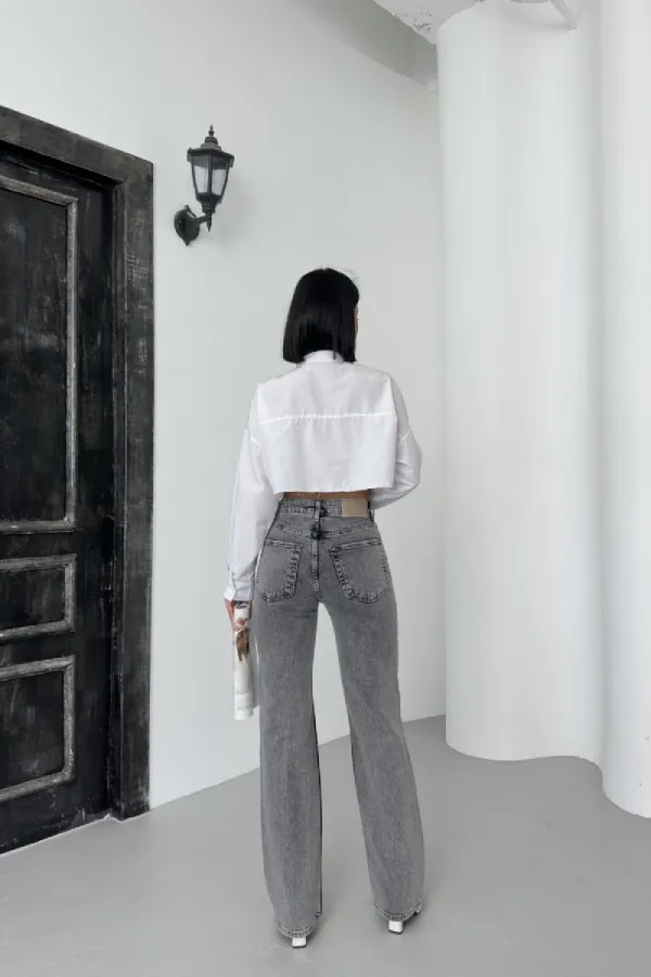 Yüksel Bel Straight Kot Pantolon 7033-40-(28-33)