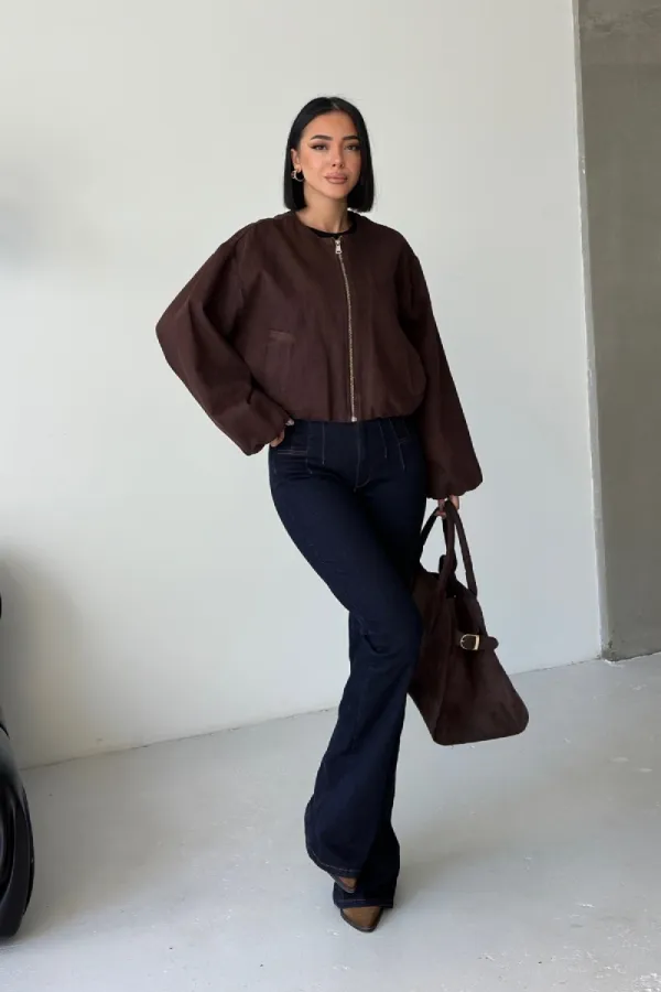 Lastikli Bomber Ceket 6198-78-(S-L-3) Lastikli Bomber Ceket 6198-78-(S-L-3)