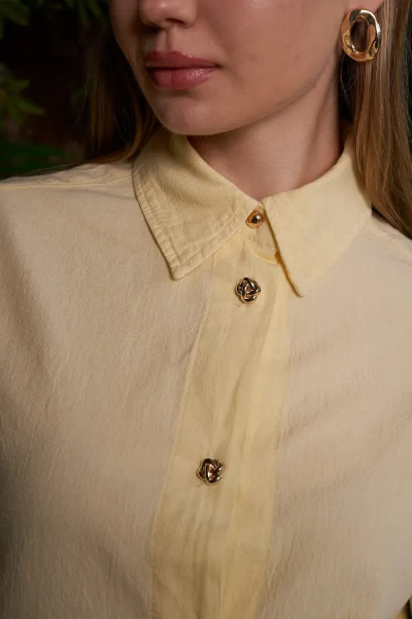 Oversize Keten Gömlek  HS601-93-(S-XL)