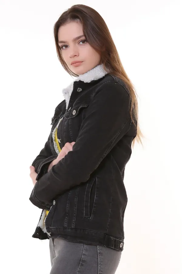 İçi Kürklü Kot Ceket  656-03-(S-L-3)