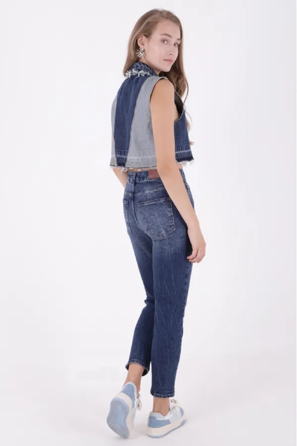 Tık Likra Kot Pantolon  7036-01-(28-33)