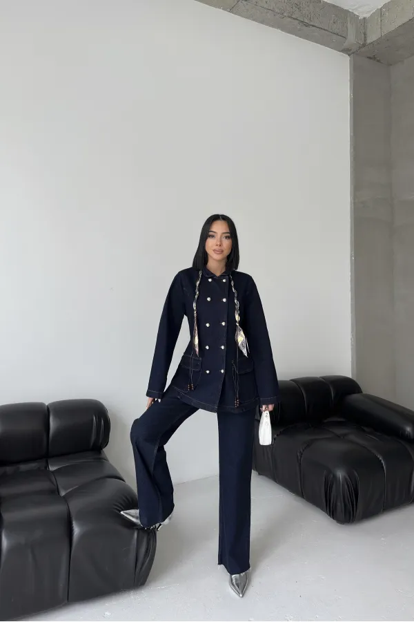  6248-17-(S-XL) Slubbed Navy Blue