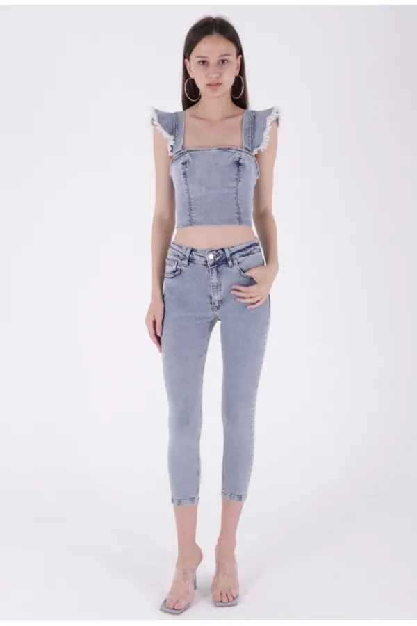 Kısa Boy Skinny Kot Pantolon  810-08-(30-36)