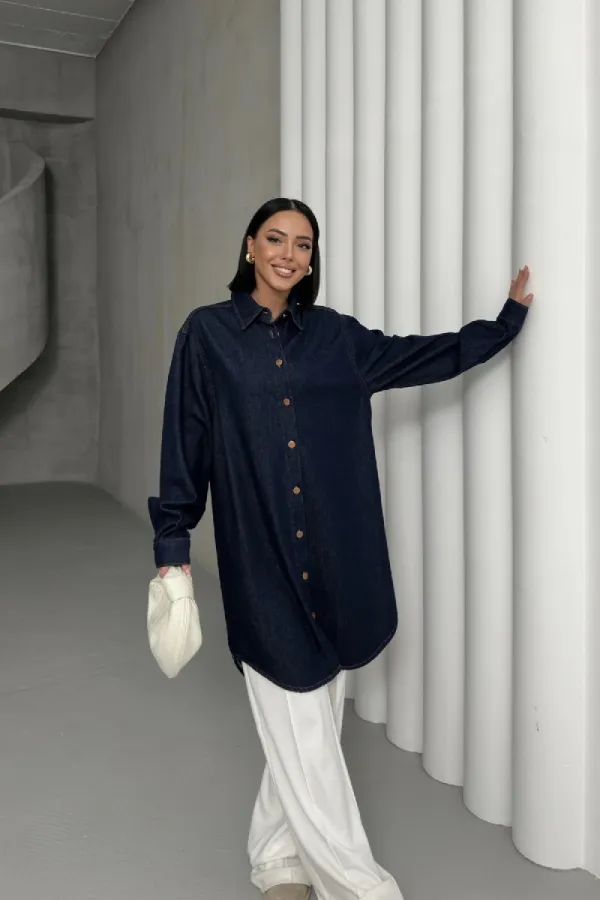 Balon Kollu Düğmeli Gömlek 6093-17-(S+L+3)