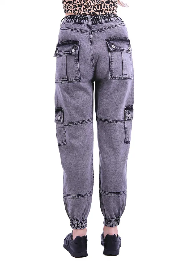 Parçalı Jogger Pantolon 924-33-(S-XL-6-2) Parçalı Jogger Pantolon 924-33-(S-XL-6-2)