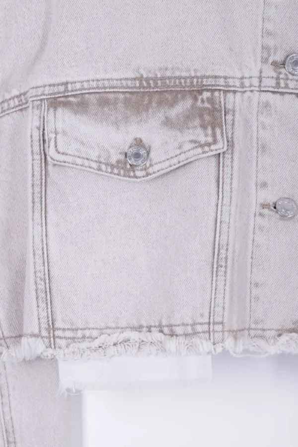 Denim Jacket with Lining Detail 6016-79-(XS-L-6) Denim Jacket with Lining Detail 6016-79-(XS-L-6)
