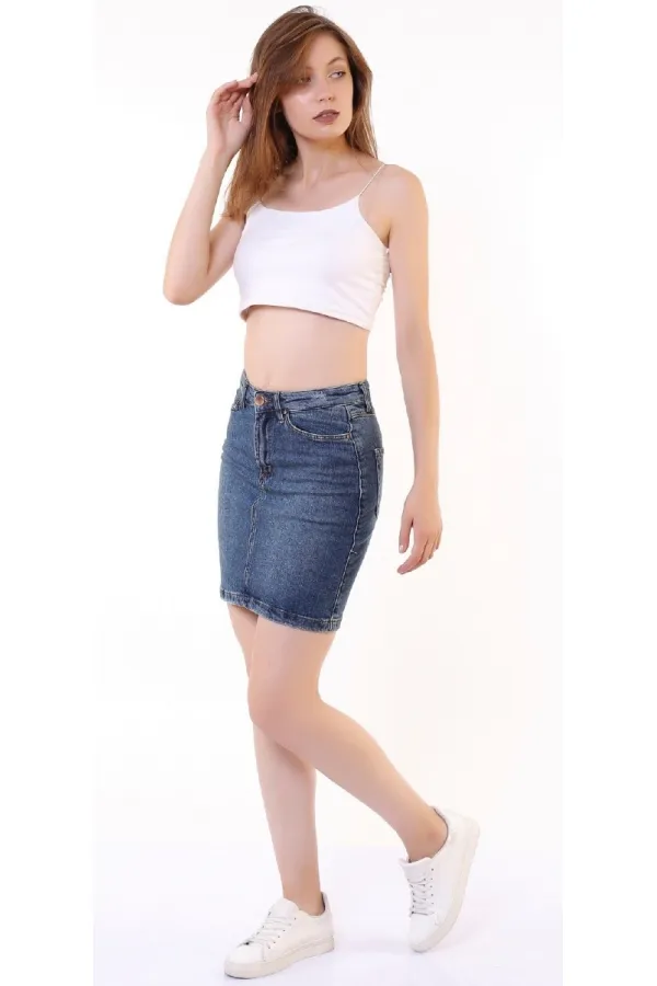 Kısa Kot Etek 107-02-(S-L-5) Kısa Kot Etek 107-02-(S-L-5)