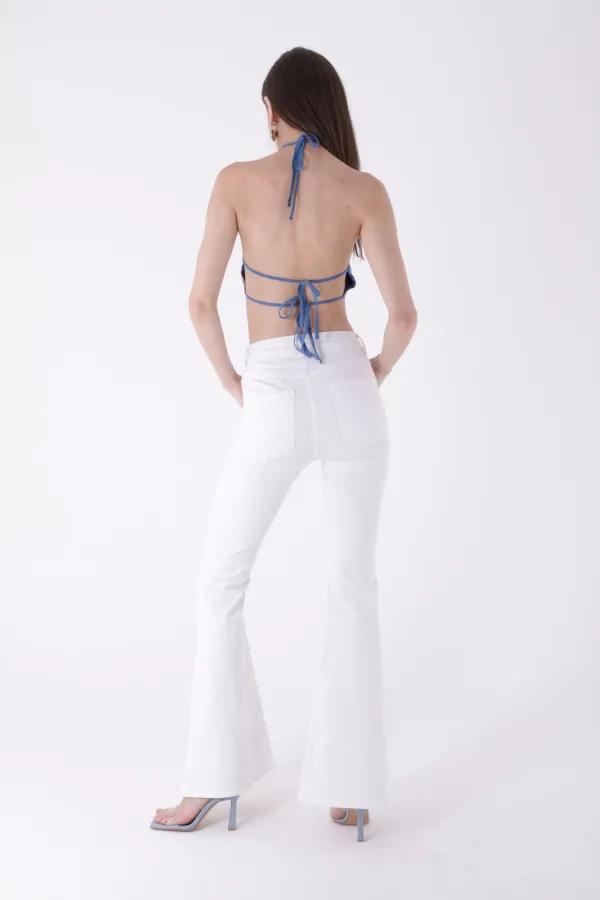 Geniş İspanyol Kot Pantolon  7067-50-(30-36)