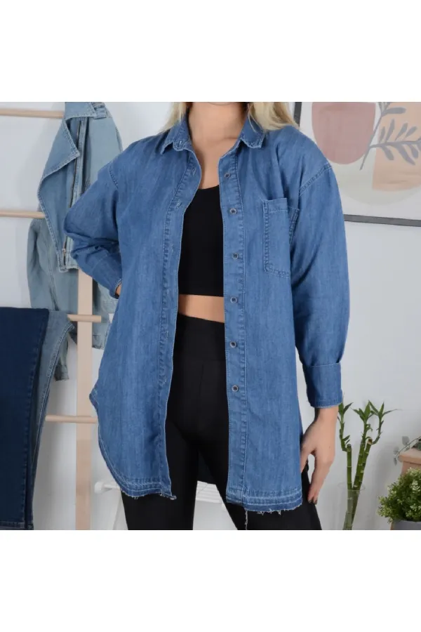 Oversize Kot Gömlek  669-27-(S-L-5)