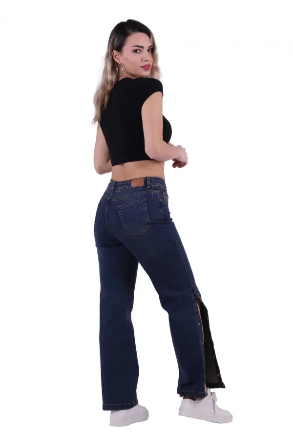 Yanı Çıtçıt Detaylı Pantolon 992-02-(27-32) Yanı Çıtçıt Detaylı Pantolon 992-02-(27-32)