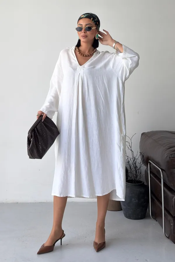 Kemerli Oversize Elbise HS3080-51-(S-L-3)