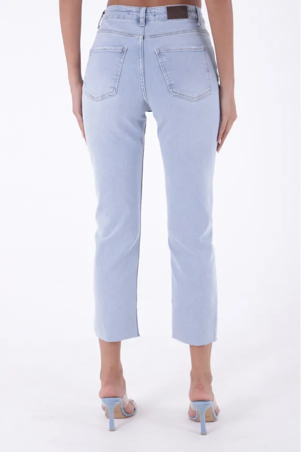 Dikişsiz Paça Mom Fit Kot Pantolon  764-42-(30-36)