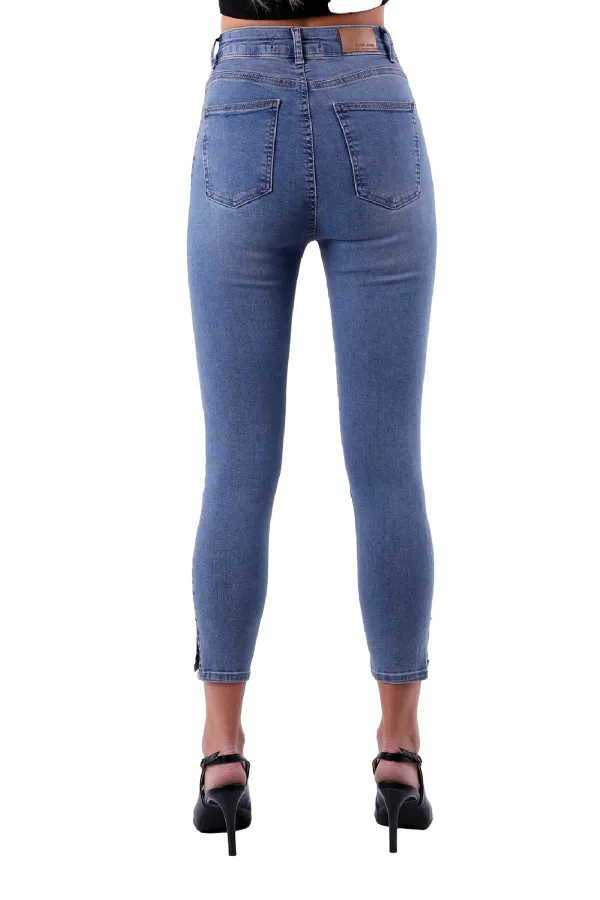 Yanı Yırtmaçlı Kot Pantolon 1745-15-(26-31) Yanı Yırtmaçlı Kot Pantolon 1745-15-(26-31)