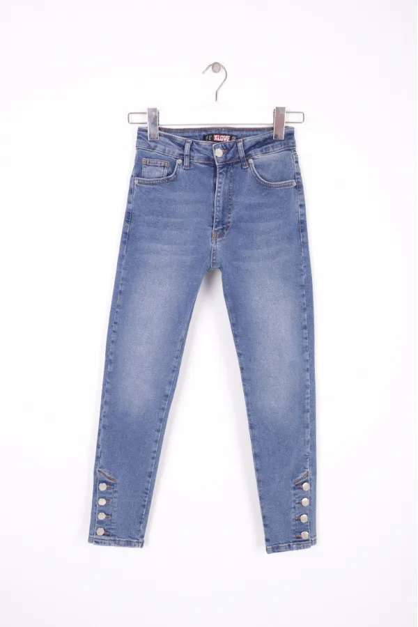 Paçası Dört Düğmeli Kot Pantolon  786-06-(26-31)