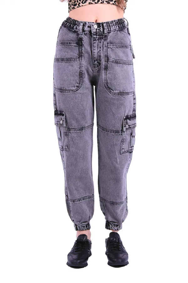 Parçalı Jogger Pantolon 924-33-(S-XL-6-2) Parçalı Jogger Pantolon 924-33-(S-XL-6-2)