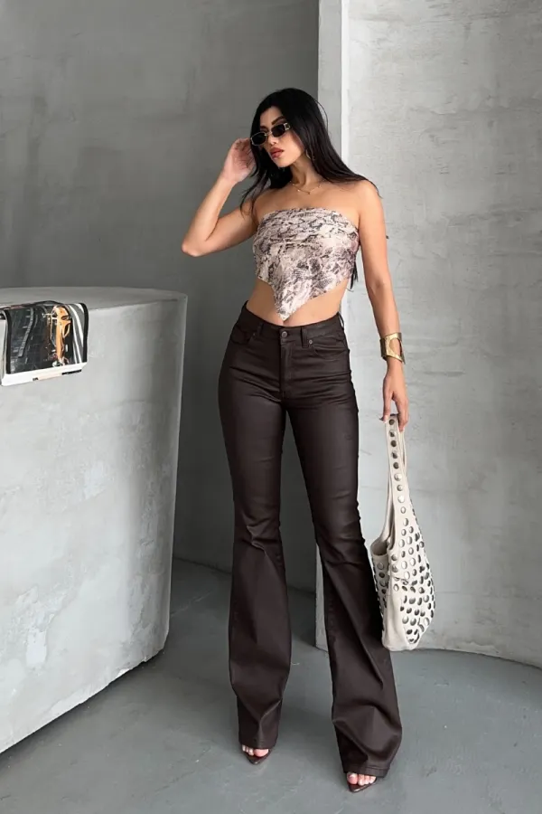 Flare Jean 7071-78-(27-32) Brown