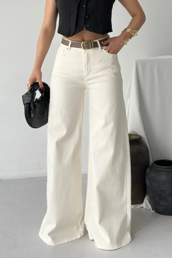 Geniş Paça Kot Pantolon  7082-80-(27-32)