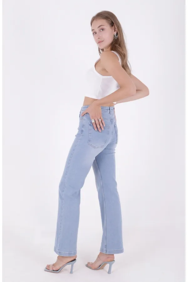 Jeans décontractés à ourlet cousu 7026-15-(28-33)
