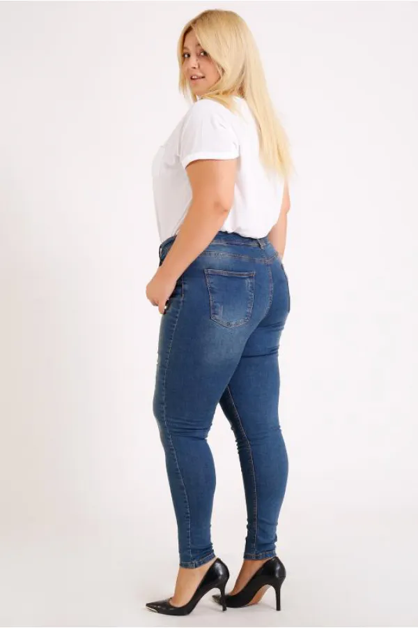Yıpratmalı Kot Pantolon 519-02-(38-44-7) Yıpratmalı Kot Pantolon 519-02-(38-44-7)