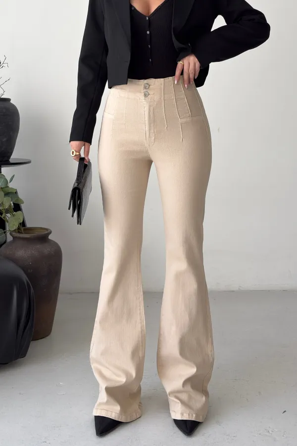 Pensli İspanyol Kot Pantolon  7021-65-(27-32)