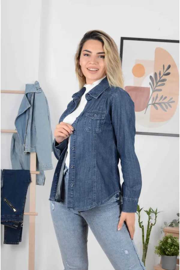 Çift Cepli Kot Gömlek  501-26-(S-XL)