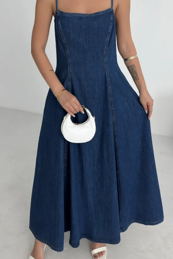 Bağcık Detaylı Volanlı Elbise 3052-26-(S-XL) Bağcık Detaylı Volanlı Elbise 3052-26-(S-XL)