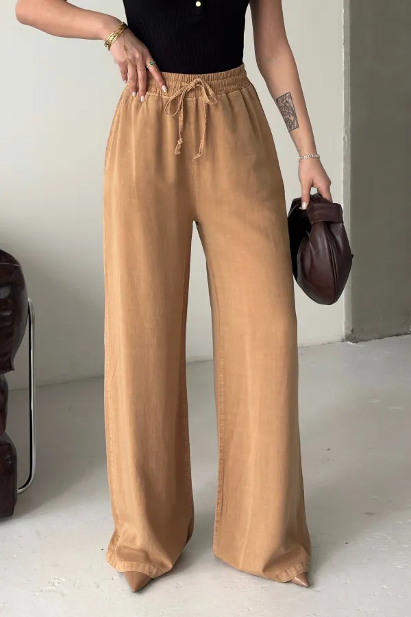Lastikli Palazzo Pantolon  HS708-99-(S-XL)