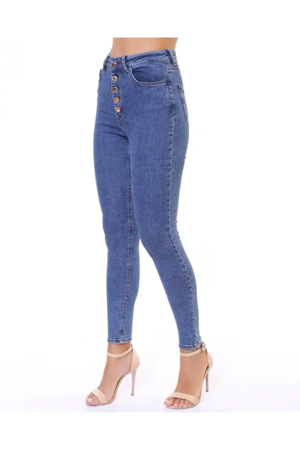 Önü 5 Düğmeli Skinny Kot Pantolon  755-27-(26-31)