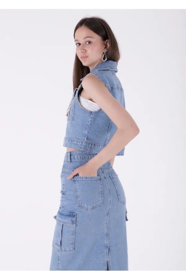 Kargo Cepli Kot Etek 1023-15-(S-XL-6) Kargo Cepli Kot Etek 1023-15-(S-XL-6)