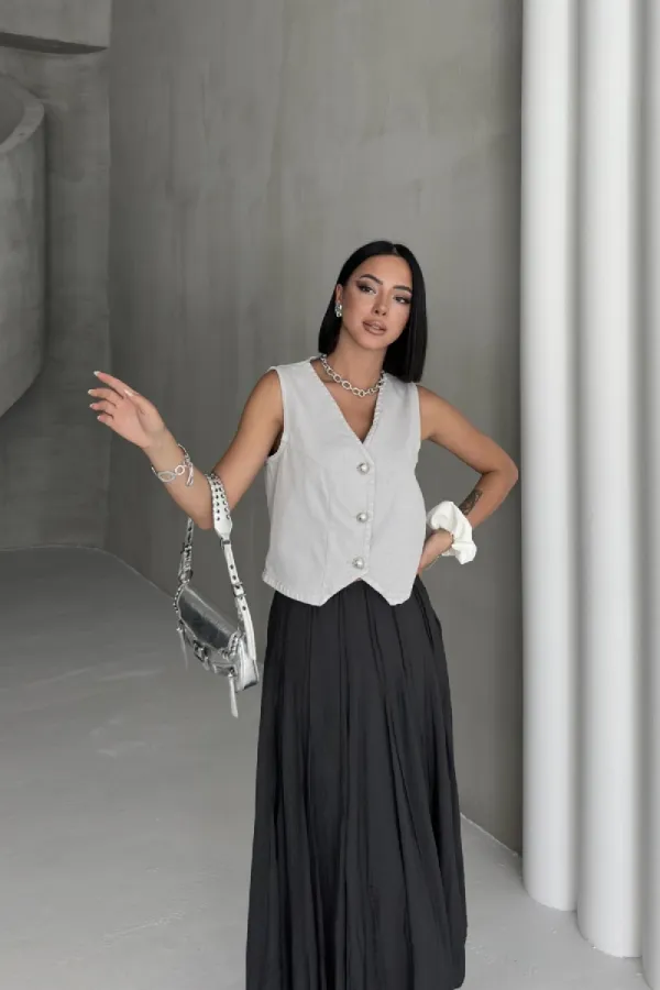 Düğmeli Yelek 6156-94-(S-XL)